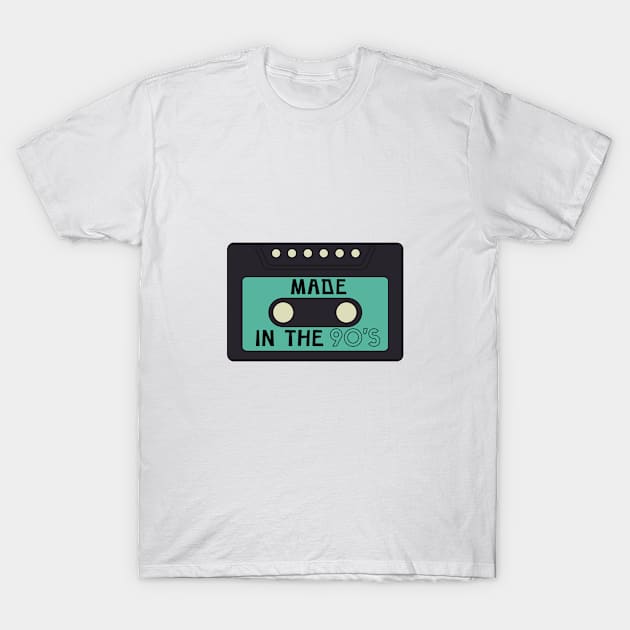 Born in the 90's Music Retro Classic Vintage Cute Funny Gift Sarcastic Happy Fun Introvert Awkward Geek Hipster Silly Inspirational Motivational Birthday Present T-Shirt by EpsilonEridani